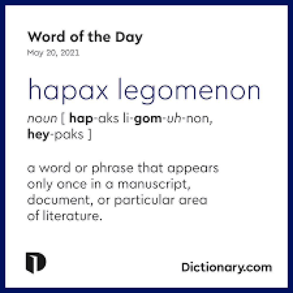 Hapax legomenon